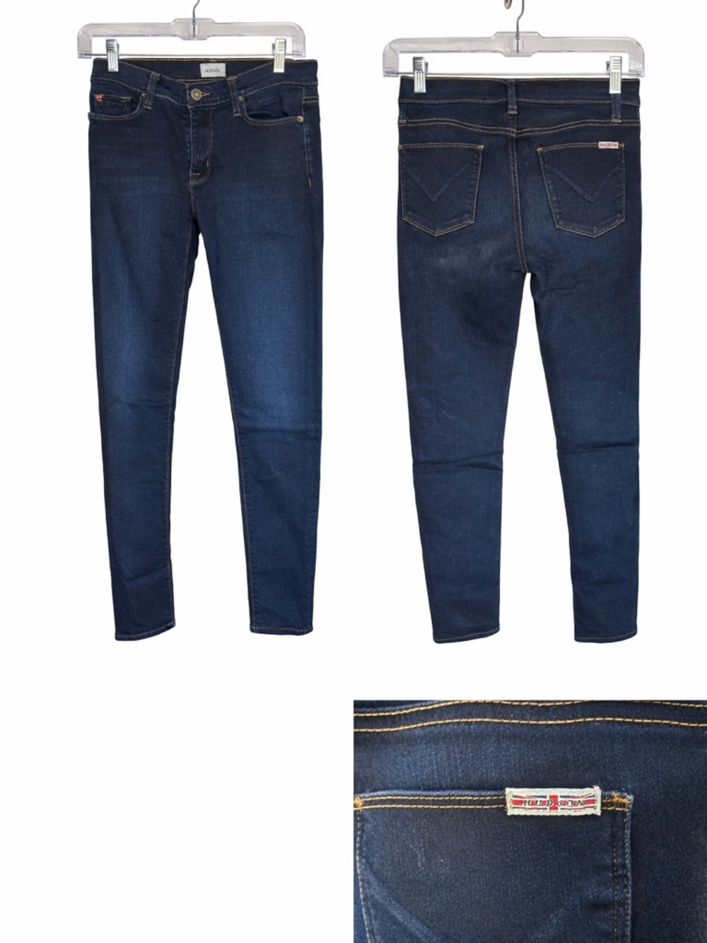 Hudson Dark Wash Skinny Jeans Mid Rise Size 27